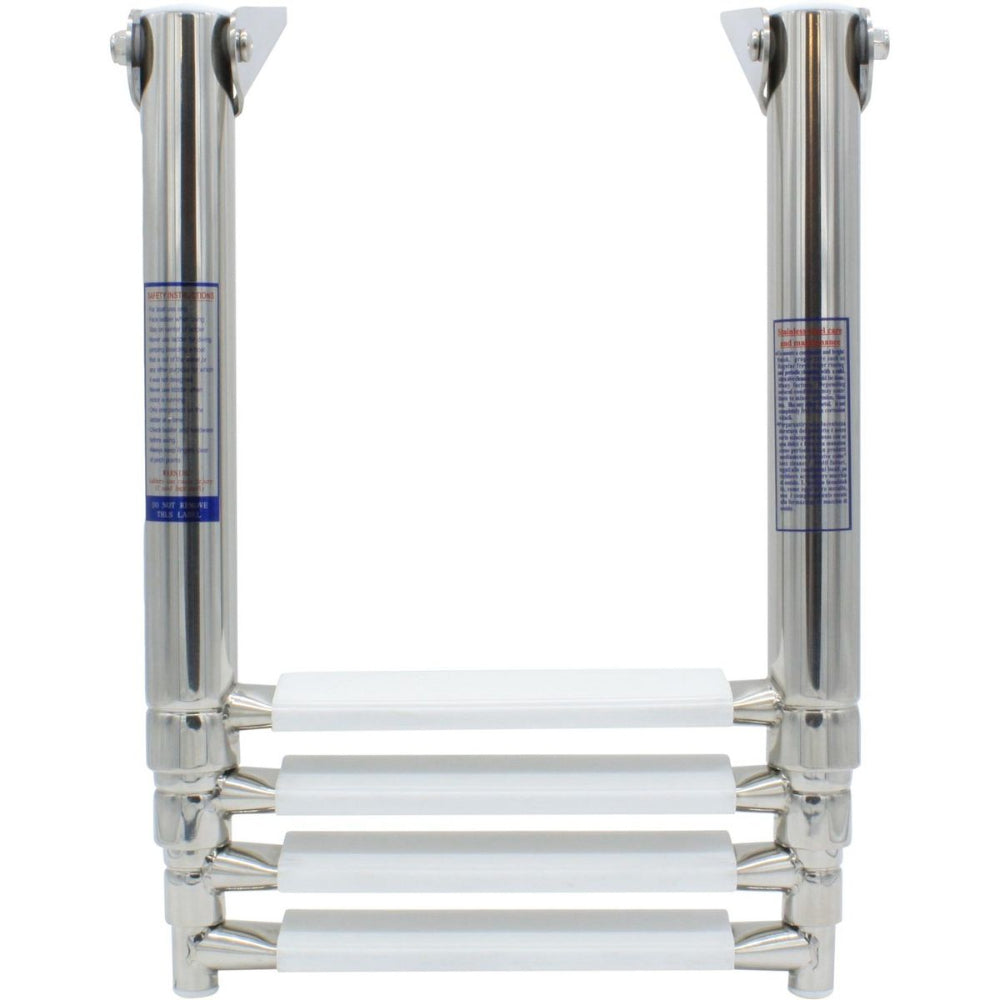 Osculati Stainless Steel 4 White Step Telescopic Ladder (1156 x 394mm) - 2