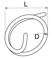 Cotter Split Rings With Tail AISI316 A4 Marine Grade Stainless Steel - thumbnail 3