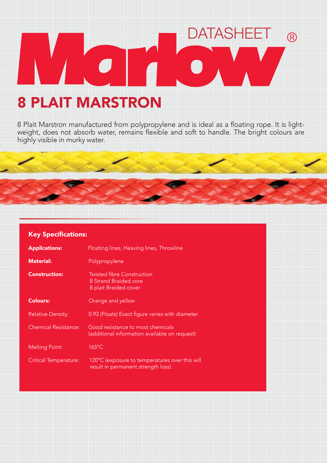 Marlow 8 Plait Marstron Rope - thumbnail 4