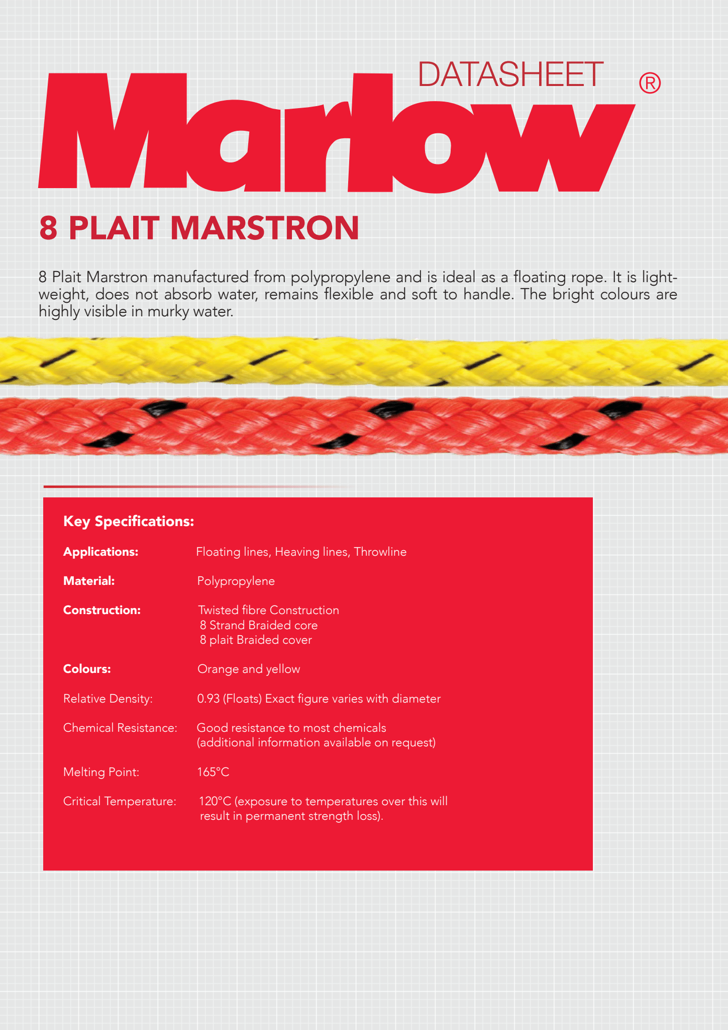 Marlow 8 Plait Marstron Rope - 4