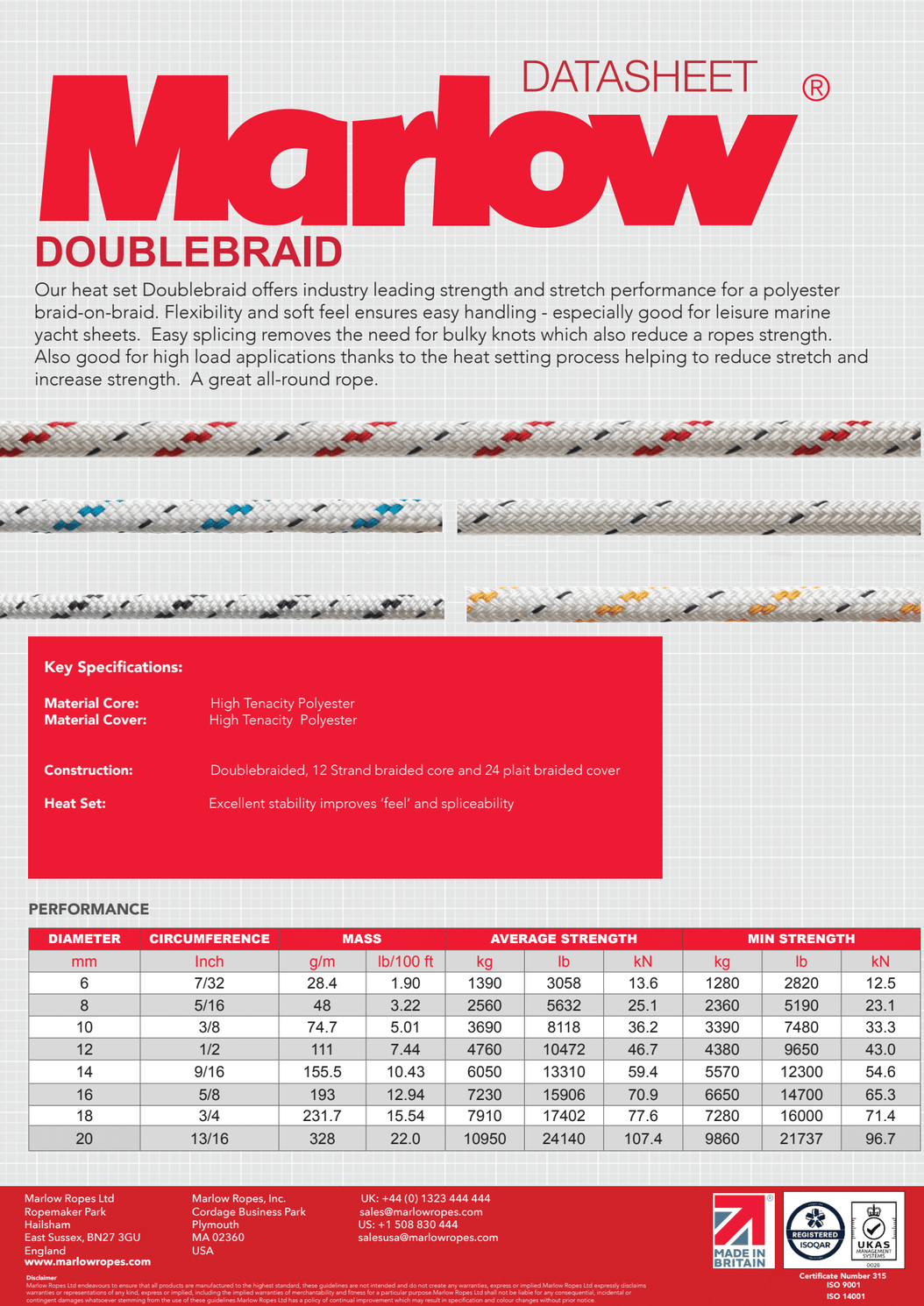 Marlow Rope Doublebraid 12 Strand Polyester - thumbnail 7
