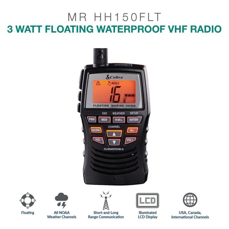Cobra HH150 Handheld VHF Marine Radio - 4
