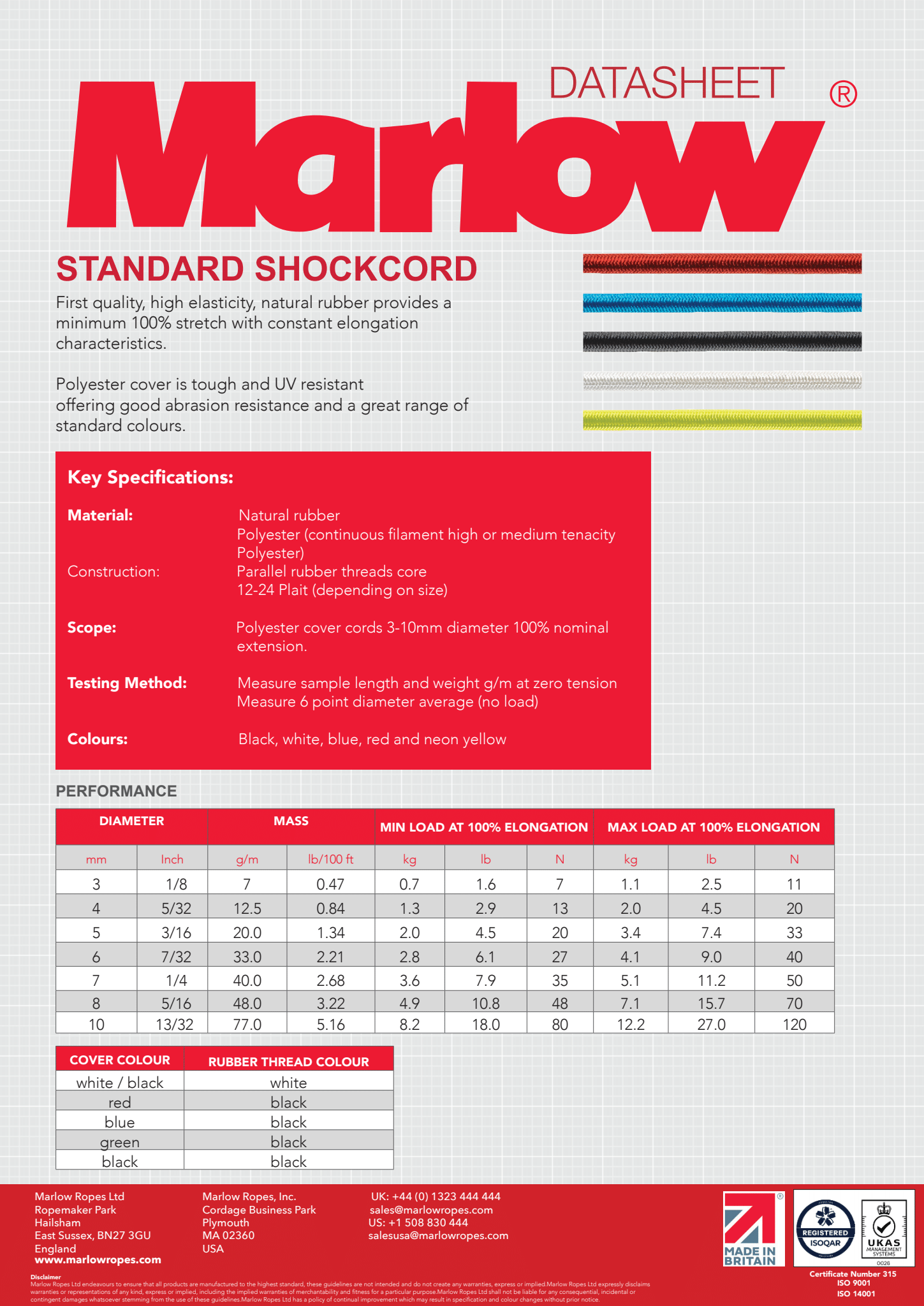 Marlow Shock Cord Black - 2