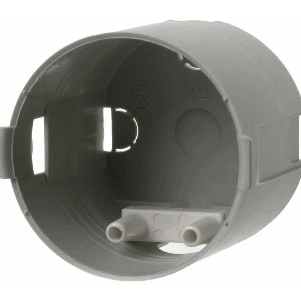 Berker Contact Protection Box with Strain Relief - Grey BK/09-1820