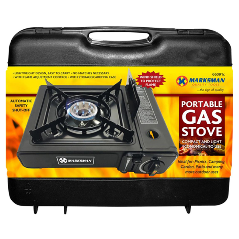Marksman Portable Gas Stove with Auto Safety Shut Off
