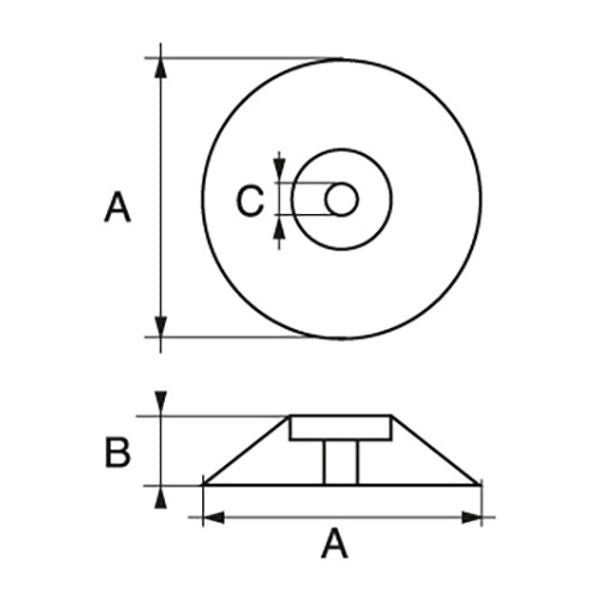 AG Zinc Flange Anode 50mm - 3