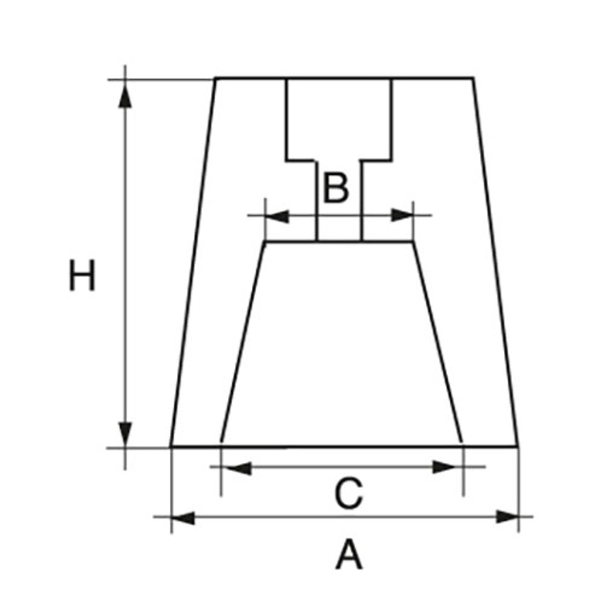Zinc Shaft Anode Tapered Fits Beneteau (25mm Shaft) 2-60400