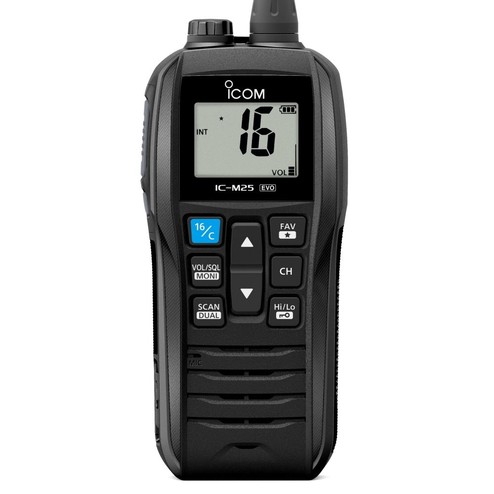 Icom IC-M25 EVO Handheld Buoyant Marine VHF Radio - Black