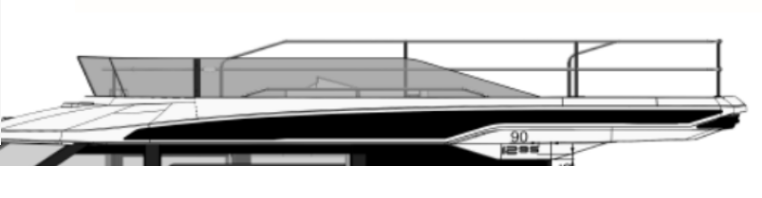 Jeanneau Merry Fisher 1295 Flybridge Stripe Decal Set 419236 - thumbnail 2