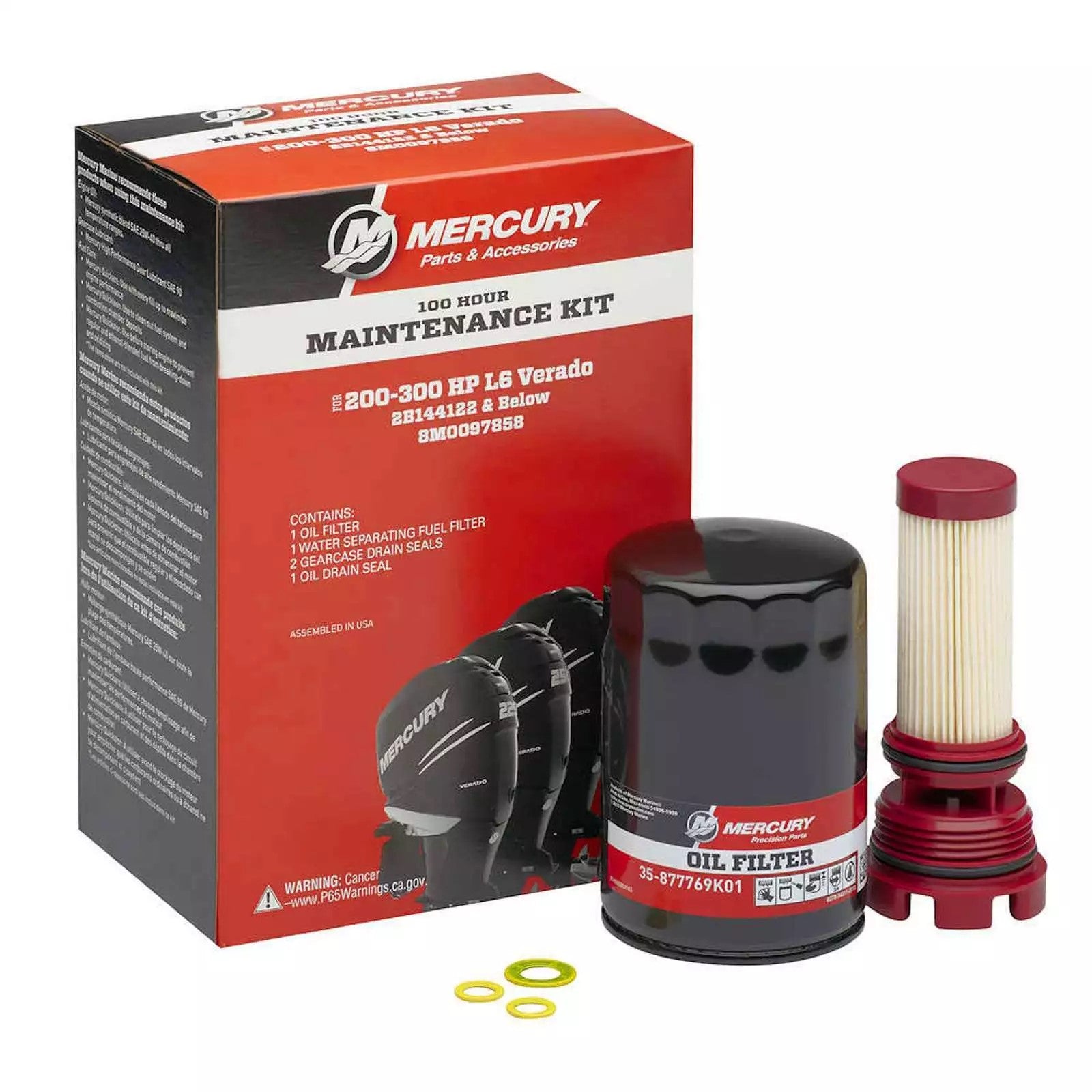 Mercury 100Hr Service Kit L6 Verado 2B144122 & Below 8M0097858