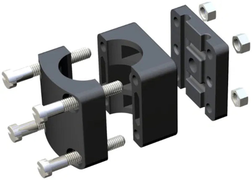 Single Block Rail Connector, 25mm rail