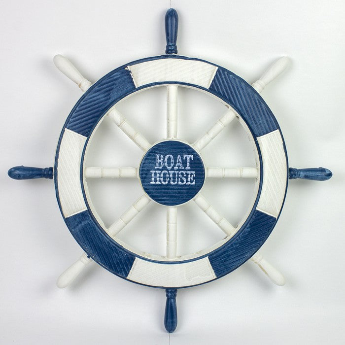 Ship's Wheel blue/white 42cm