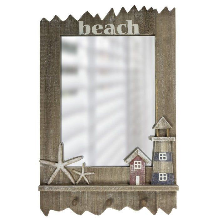 Beach Mirror with Starfish Lighthouse 60cm - thumbnail 2
