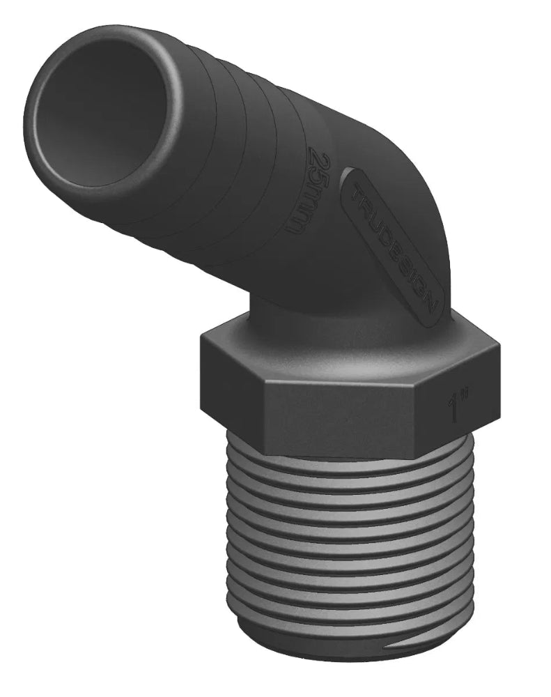 TruDesign Hose Tail Male 120° Bend