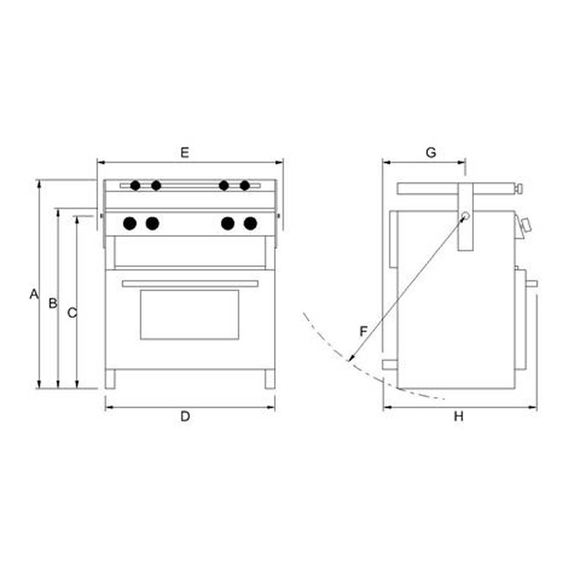 Pacific 4500 2 Burner Hob/Oven - thumbnail 3