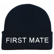 Nauticalia Embroidered Knitted First Mate Beanie Hat