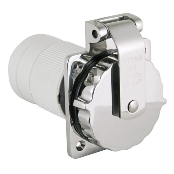 Marinco 32A 230V Inlet SS Ez Lock with Enclosure 8-45049 - thumbnail 2