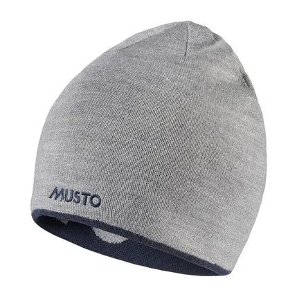 Musto Reversible Beanie Grey Melang - thumbnail 4