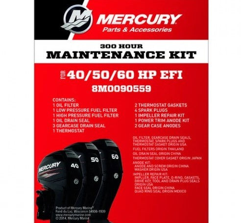 Mercury 300Hr Service Kit 40/60 EFI 4 Cyl Bigfoot & CT Gearcases 8M0090559