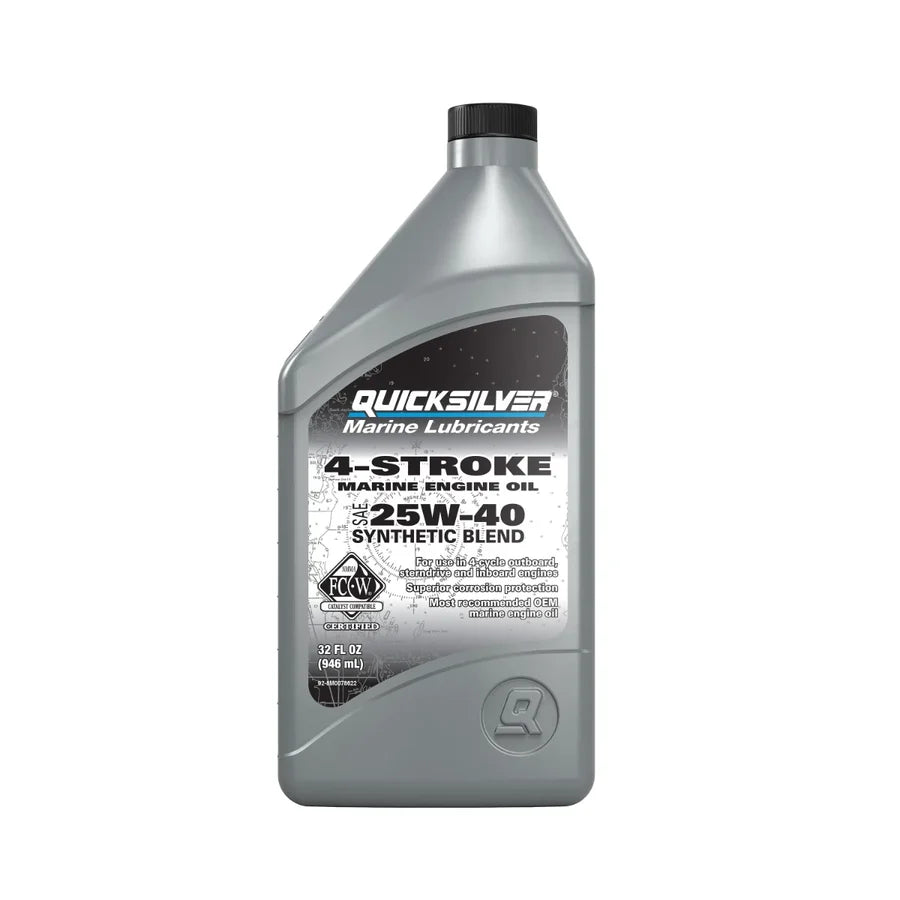 Quicksilver Synthetic 25W40 4-Stroke Outboard Engine Oil