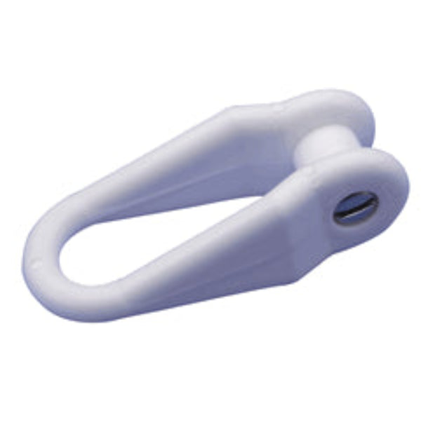 Sail Shackles Small Screw-On White Plastic With Screws - Pack of 5