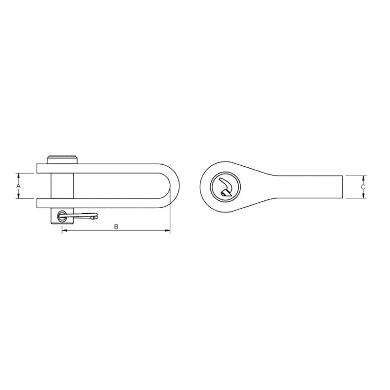 Blue Wave Stainless Steel Toggle Link Shackle - 9.5mm