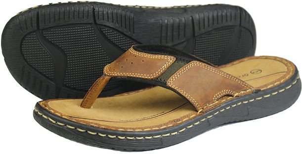 Orca Bay Mens Belize Leather Flipflop Sand