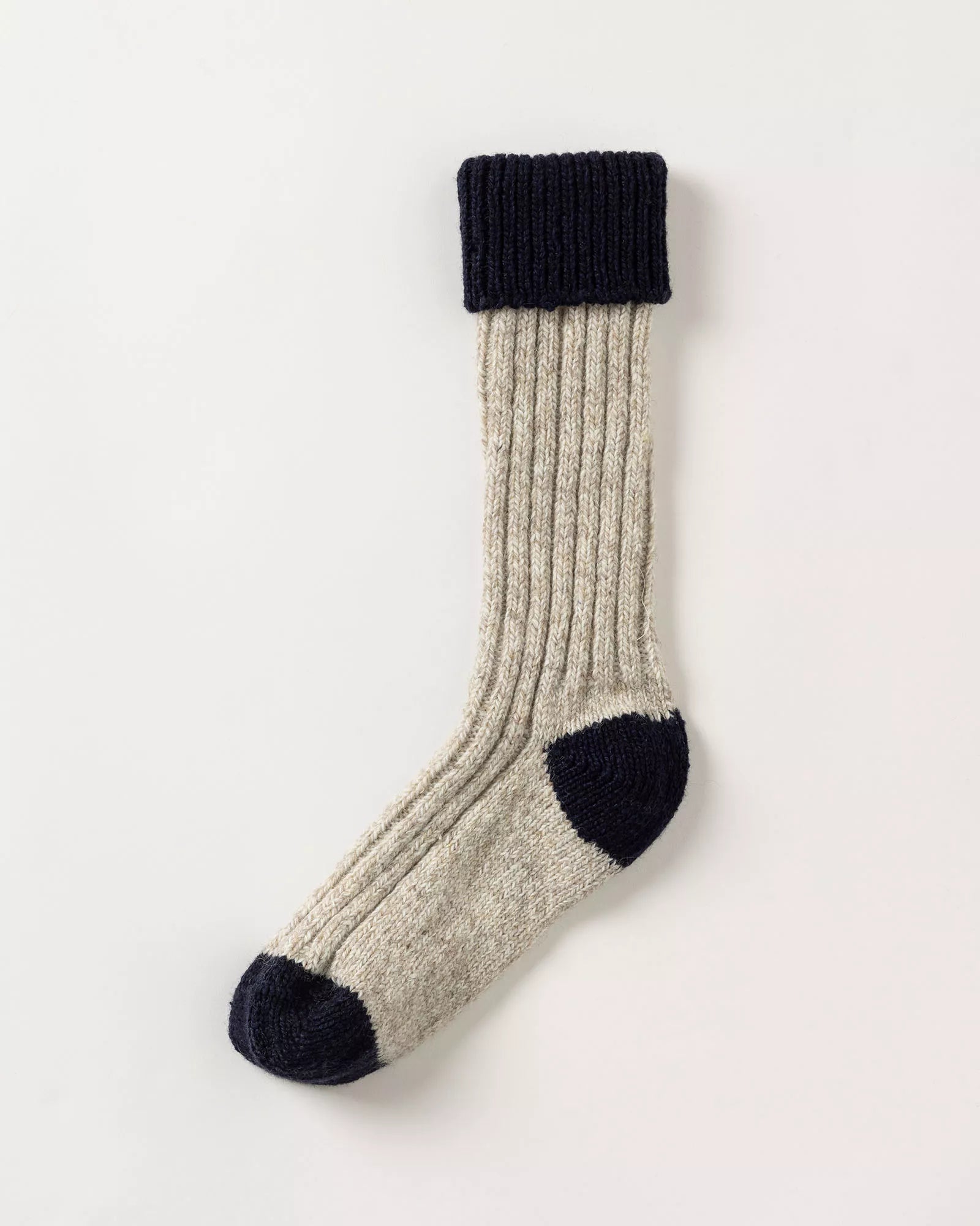 Holebrook Brommö raggsocka Knitted Sock Khaki/Navy