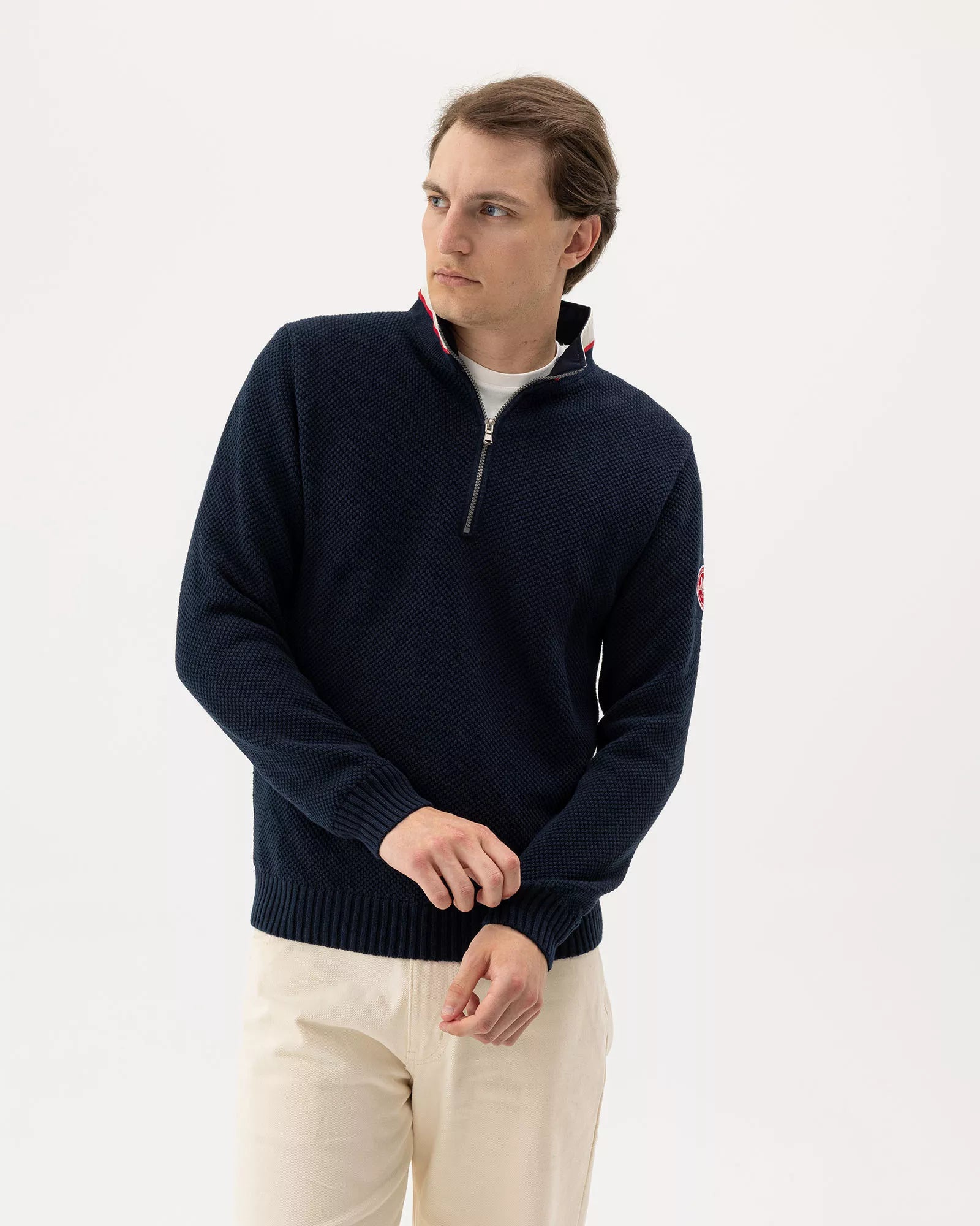 Holebrook Men's Classic Windproof Sweater Navy - thumbnail 3