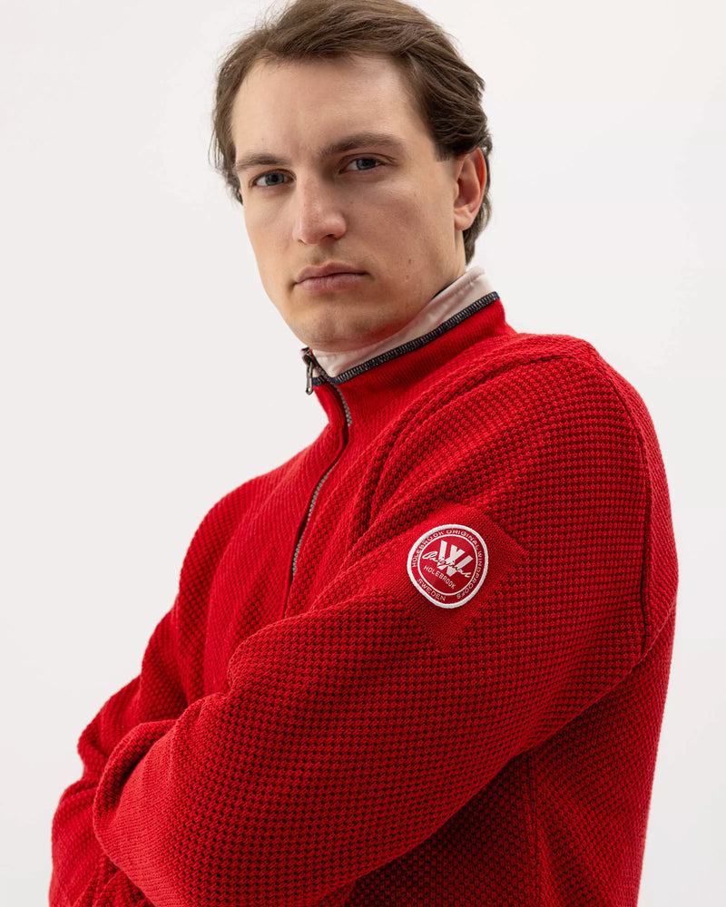 Holebrook Men's Classic Windproof Sweater Red - thumbnail 4