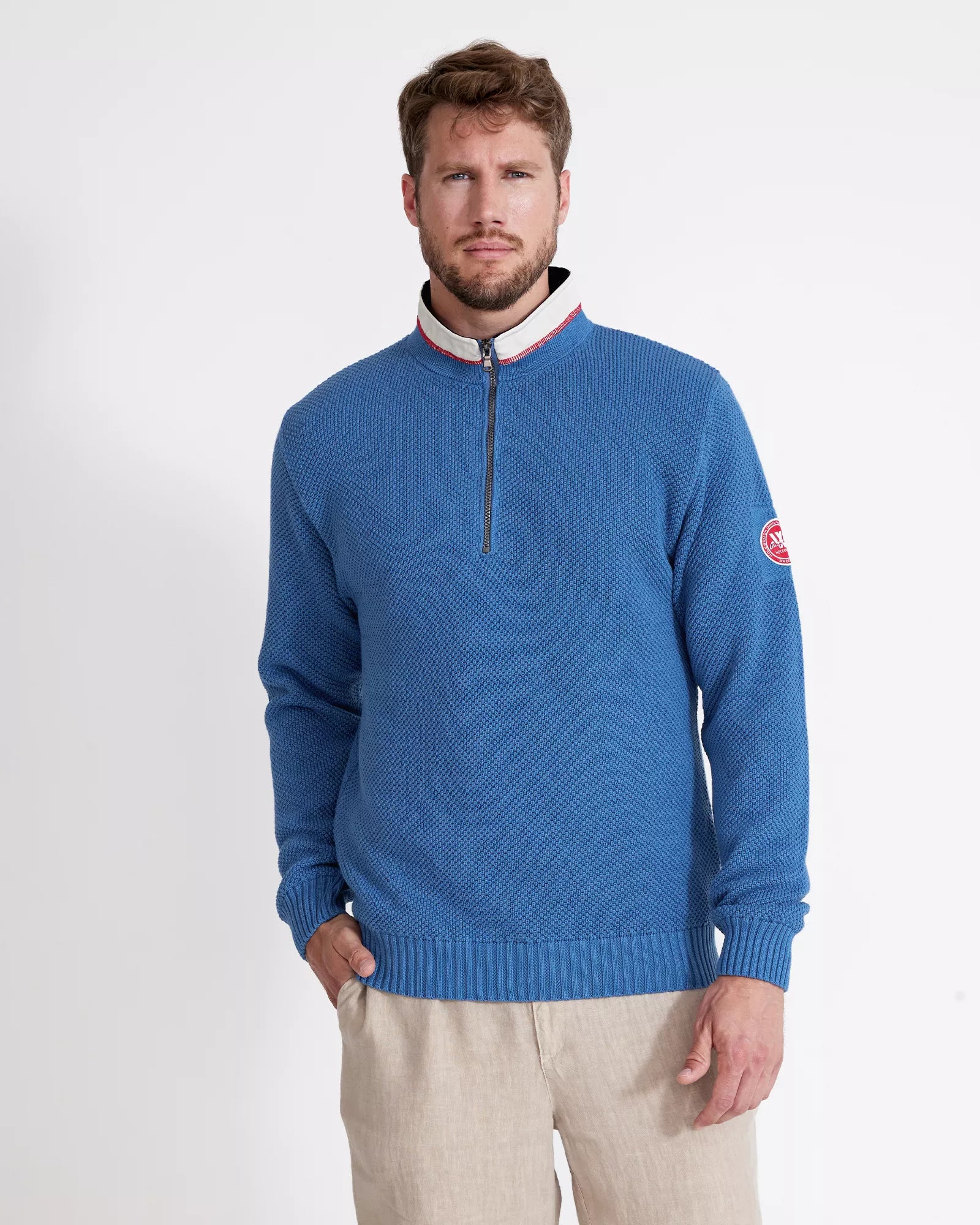 Holebrook Men's Classic Windproof Sweater Copen Blue