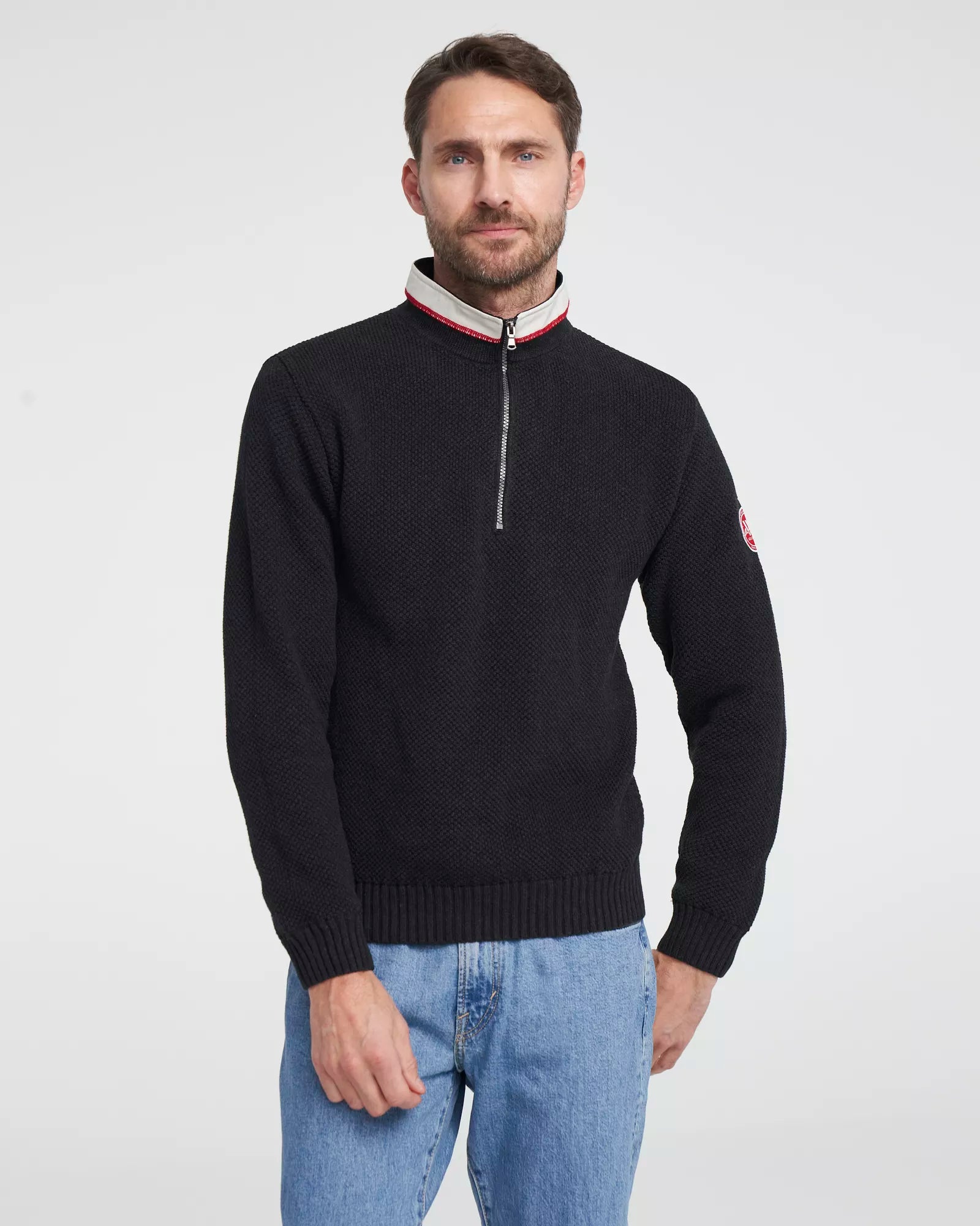 Holebrook Men's Classic Windproof Sweater Black - thumbnail 4