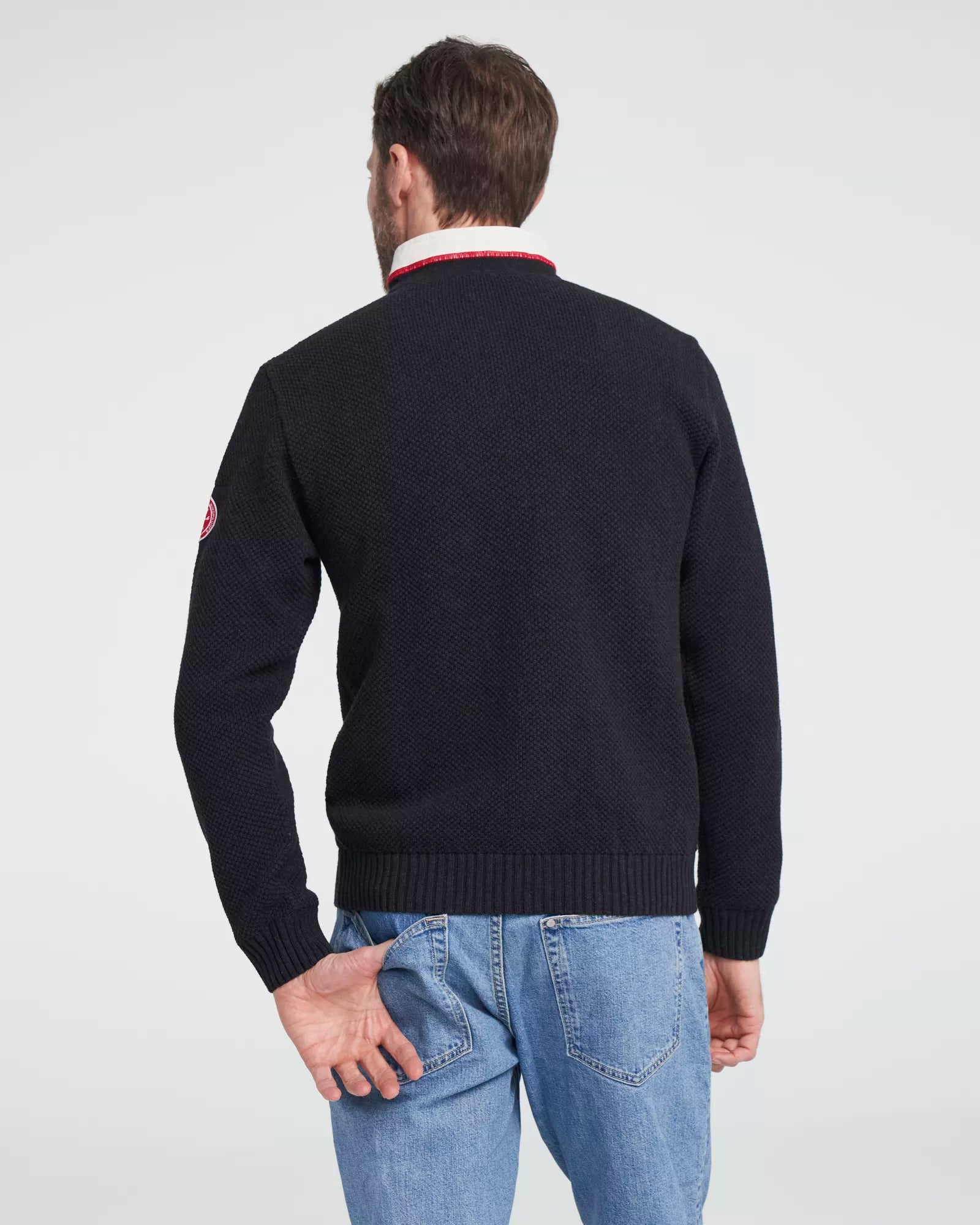 Holebrook Men's Classic Windproof Sweater Black - thumbnail 5