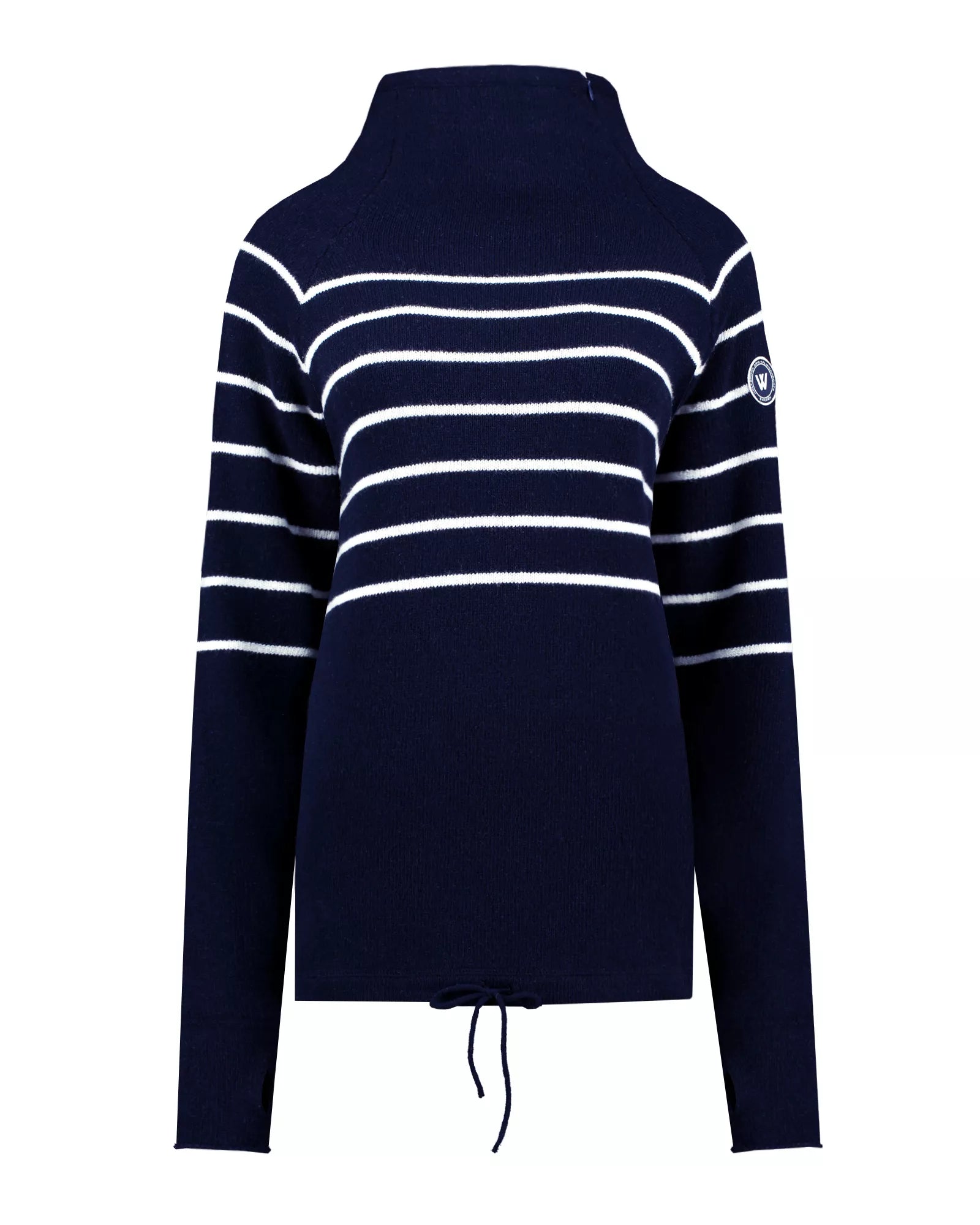Holebrook Ladies Martina Windproof Sweater Navy/Off White - thumbnail 2