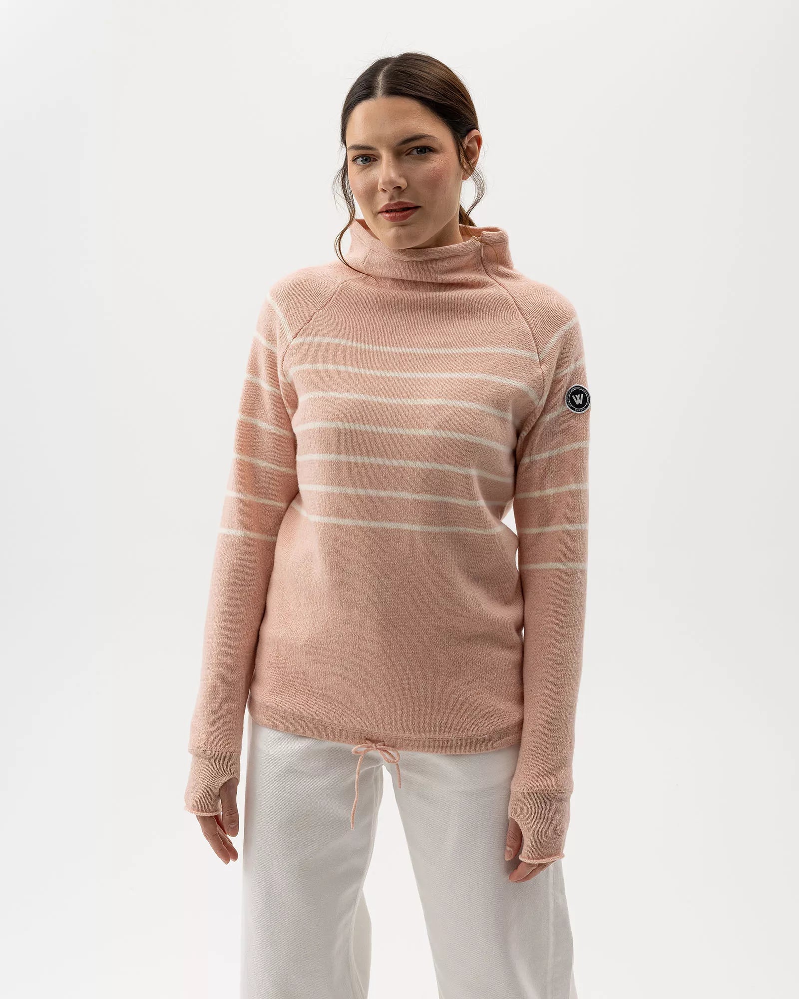 Holebrook Ladies Martina Windproof Sweater Flamingo / Off White