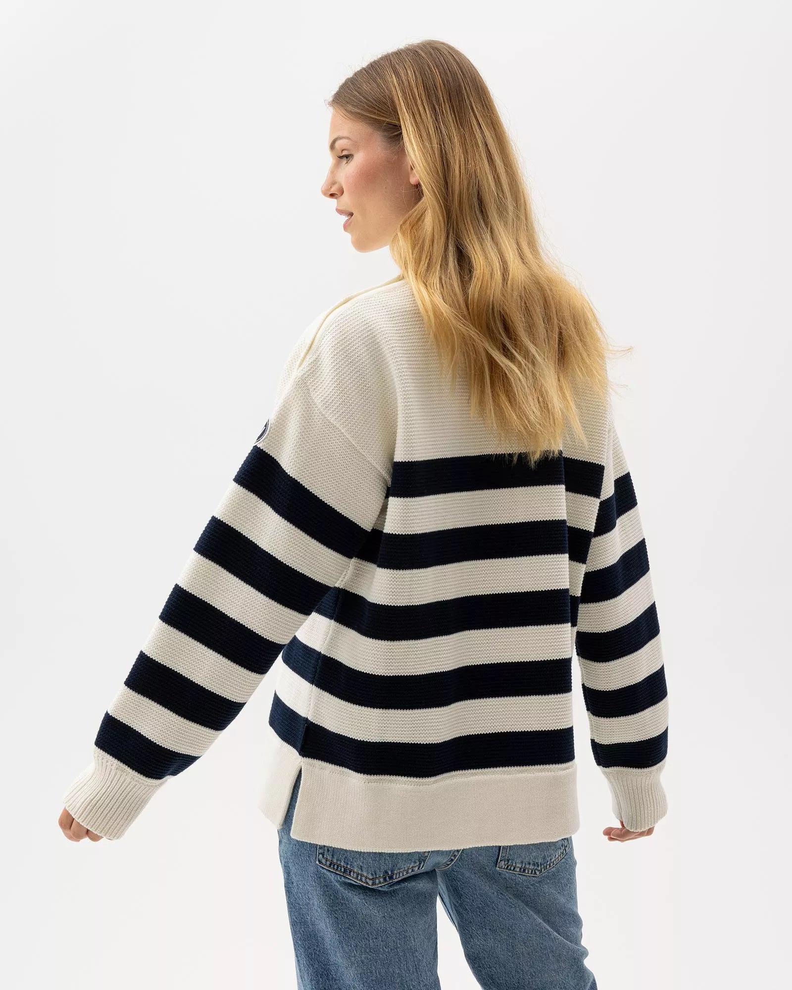 Holebrook Paulina Windproof Knit Navy/White - thumbnail 4