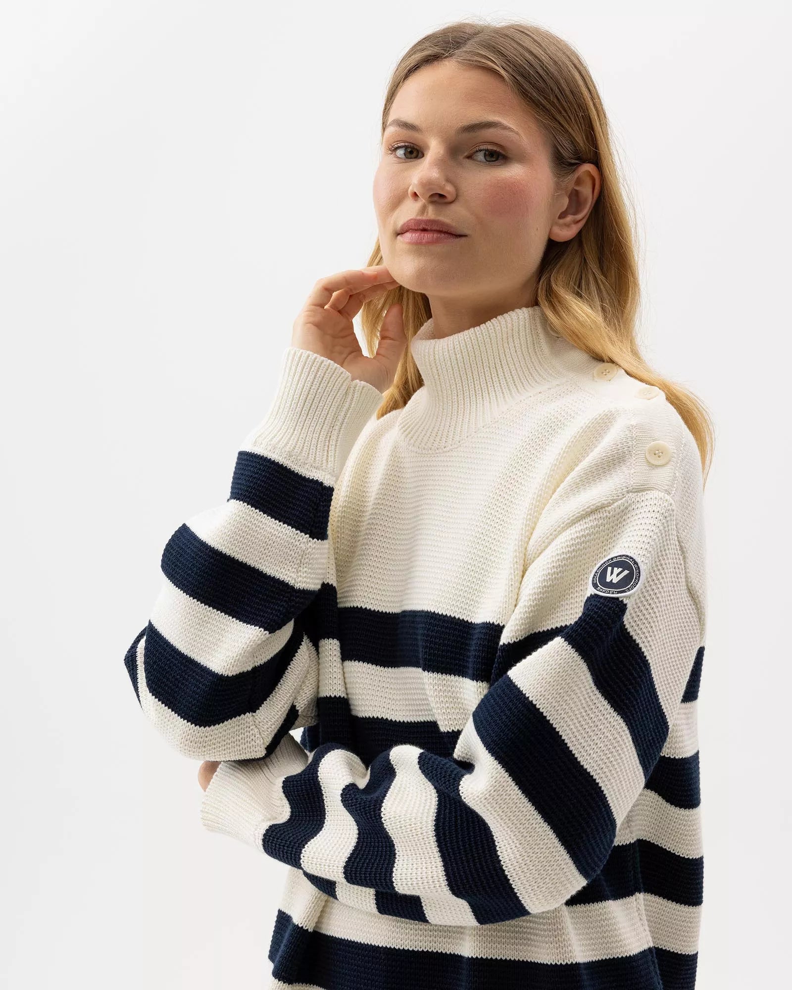 Holebrook Paulina Windproof Knit Navy/White - thumbnail 5