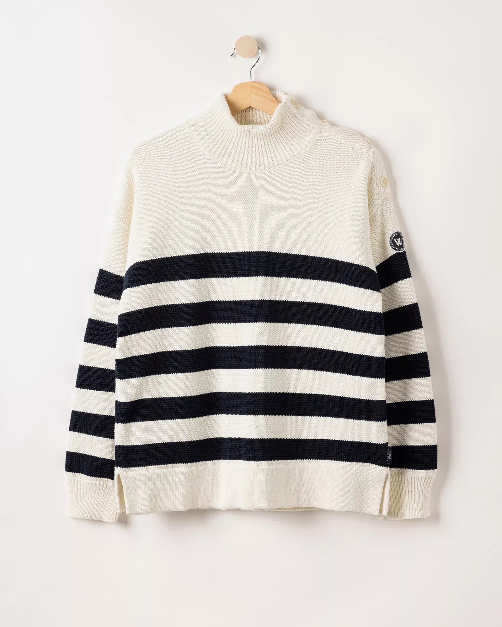 Holebrook Paulina Windproof Knit Navy/White