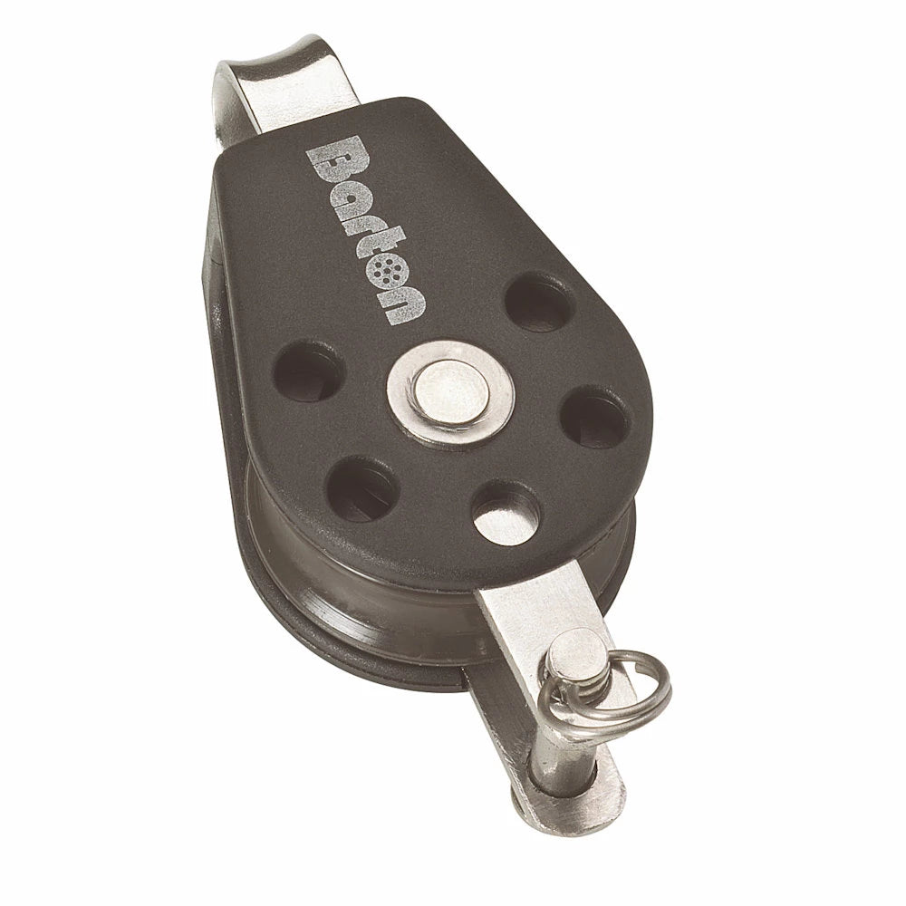 Barton Size 1 30mm Plain Bearing Pulley Block Single Fixed Eye & Becket
