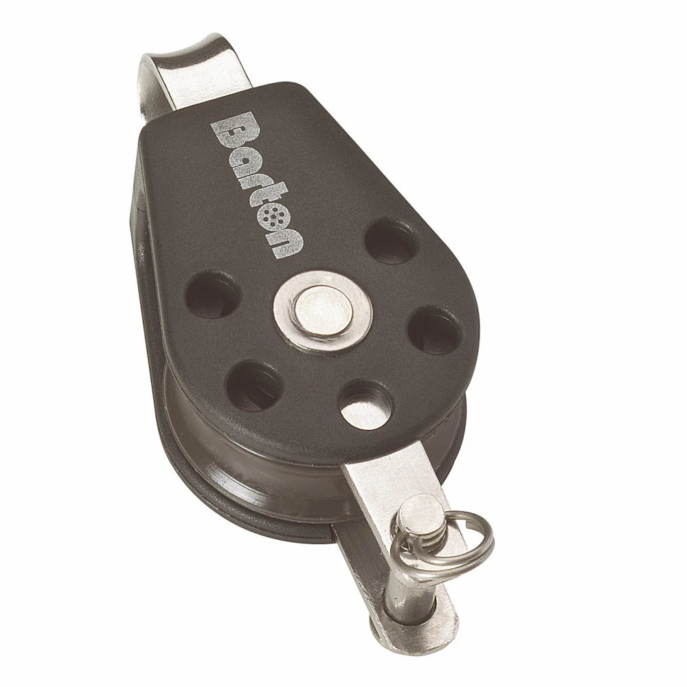 Barton Size 2 35mm Plain Bearing Pulley Block Single Fixed Eye & Becket