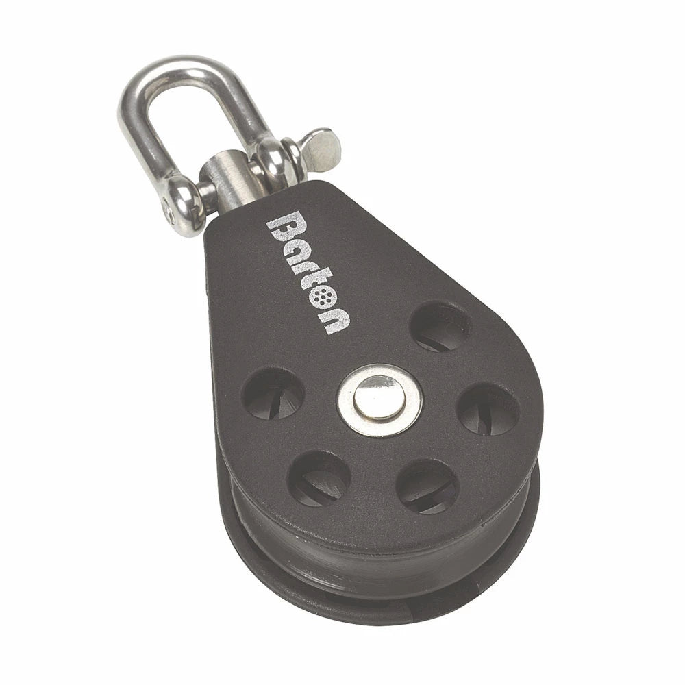 Barton Size 2 35mm Plain Bearing Pulley Block Single Swivel - thumbnail 2