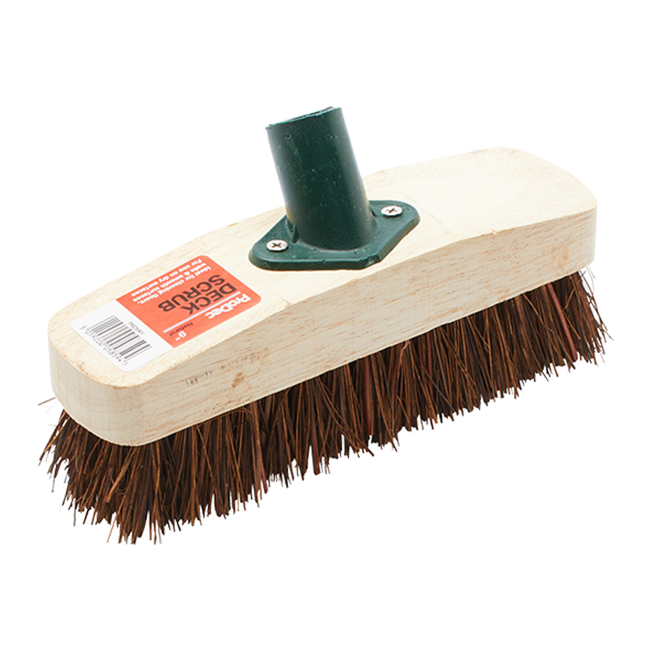 ProDec 9" Stiff Deck Scrub Brush with broom handle
