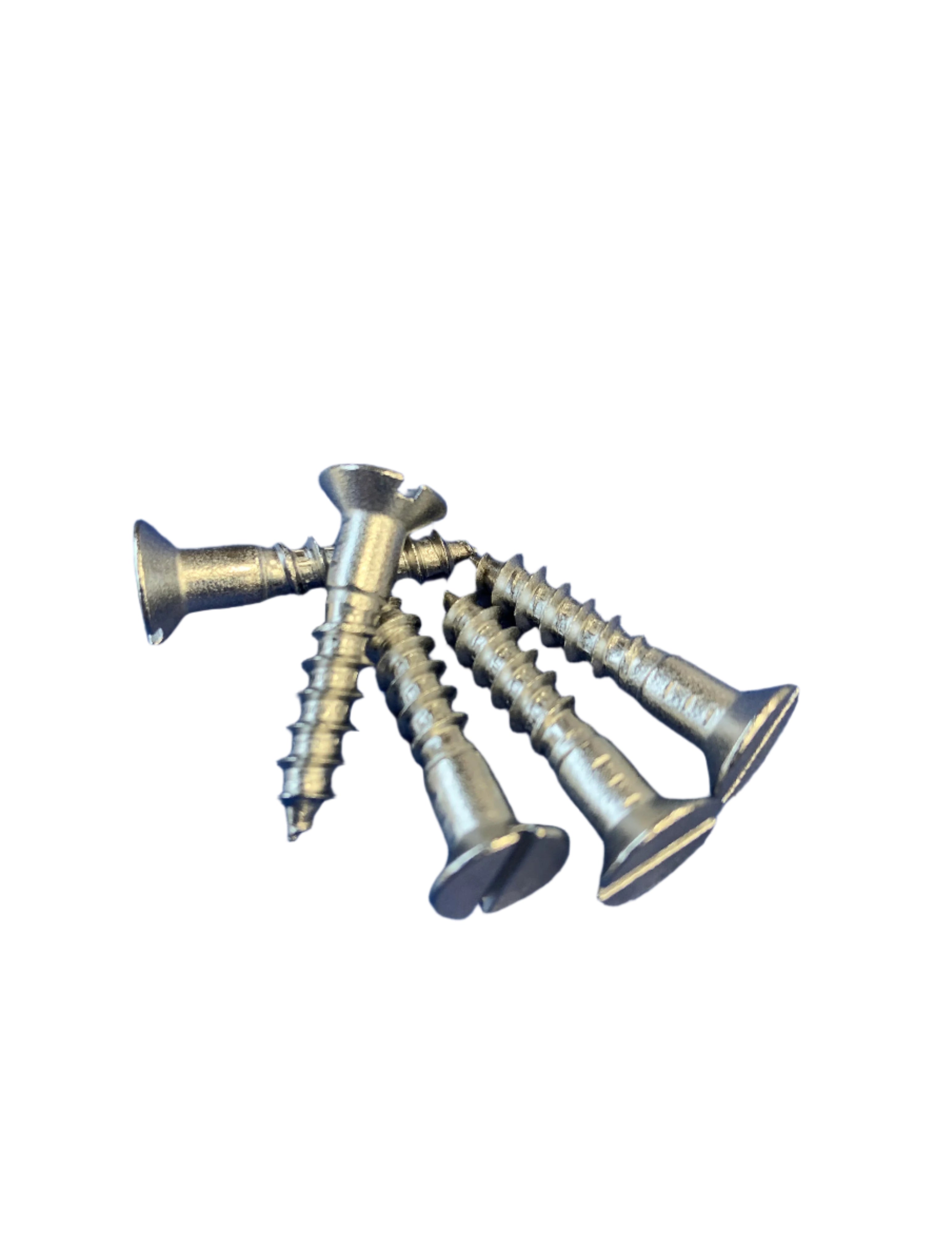 Woodscrews 12 Gauge Slotted Countersunk A4 Marine Grade Stainless Steel - thumbnail 2