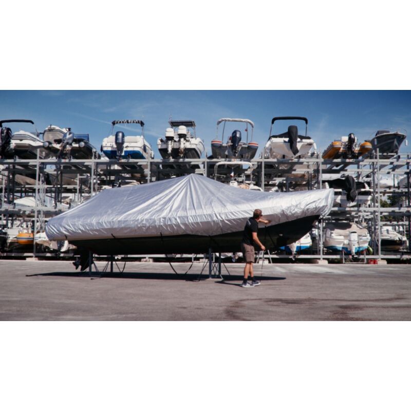 150D Grey Boat Cover 300-385 x 160cm - thumbnail 2