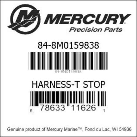 Mercury-Mercruiser 84-8M0159838 HARNESS-T STOP - thumbnail 6