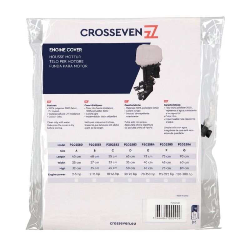 Crosseven Grey Outboard Engine Covers - thumbnail 2