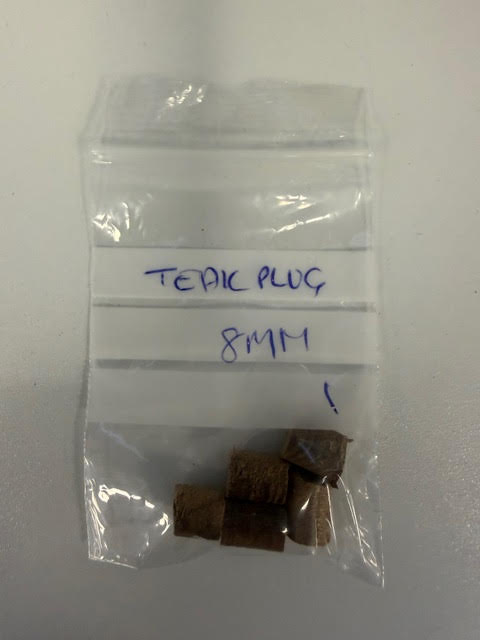 Teak Plugs 8mm (5pk) - thumbnail 2