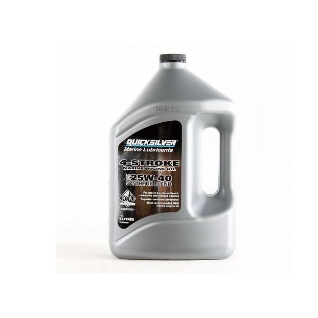 Quicksilver Synthetic 25W40 4L 4-Stroke Outboard Engine Oil 92-8M86227 - thumbnail 2