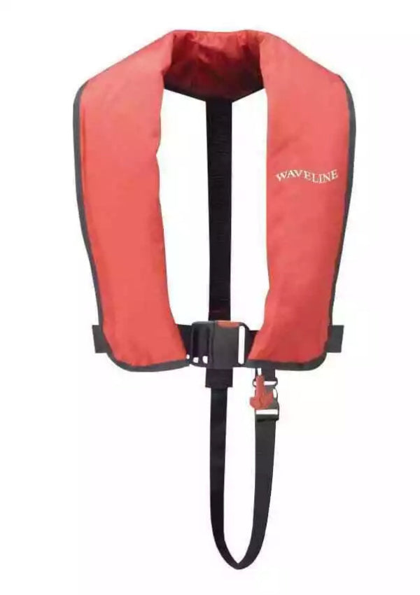 Waveline 165N Manual Adult Lifejacket with Crutch Strap. RED. ISO Approved