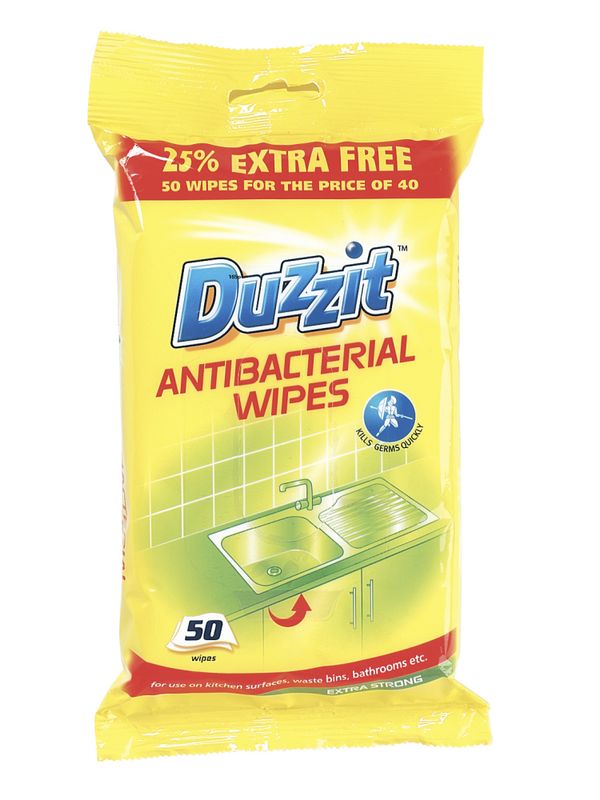 Duzzit 50pc Antibacterial Wipes - thumbnail 2